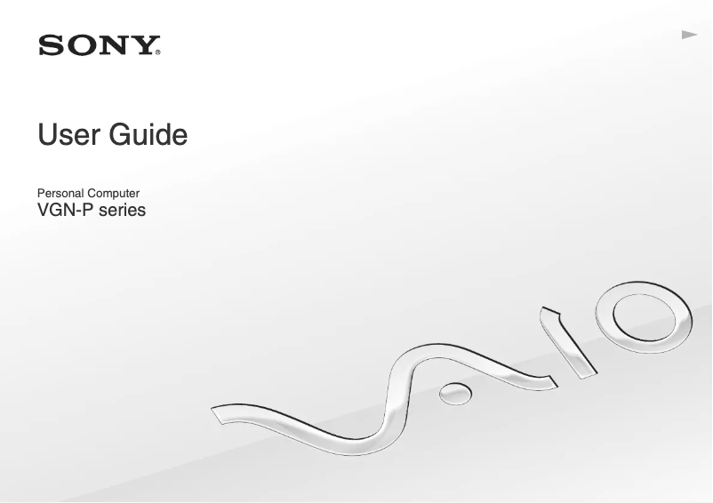 Página 1 del manual Manual de usuario Sony Vaio VGN-P31ZRK