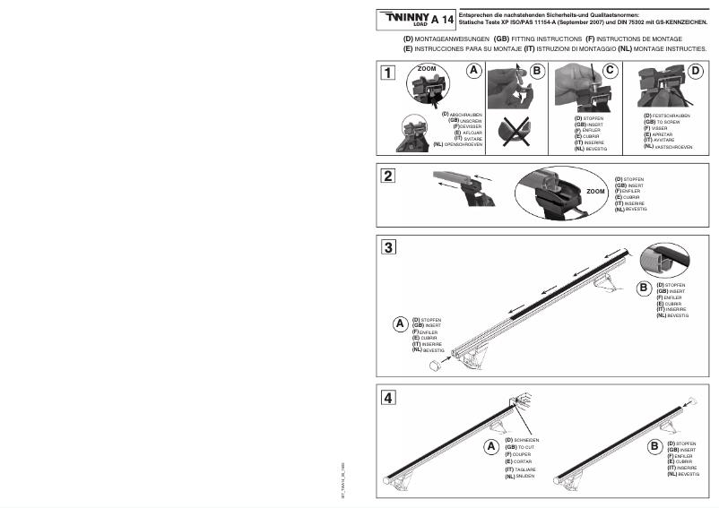 Page 1 de la notice Manuel utilisateur Twinny Load A 14
