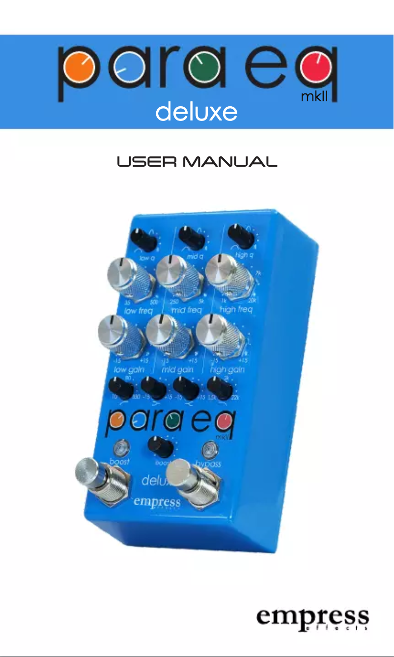 Page n°1 - Manuel utilisateur Empress Effects Para EQ MkII