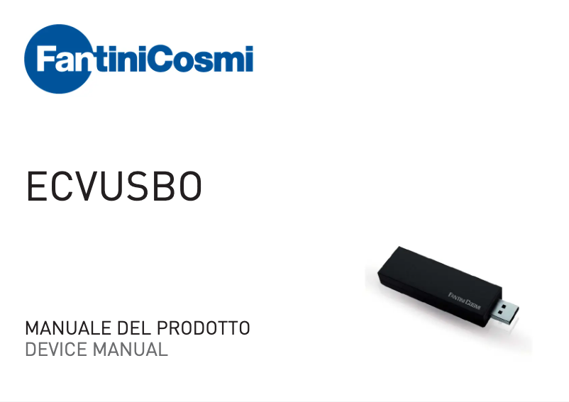 Page 1 de la notice Manuel utilisateur Fantini Cosmi ECVUSBO