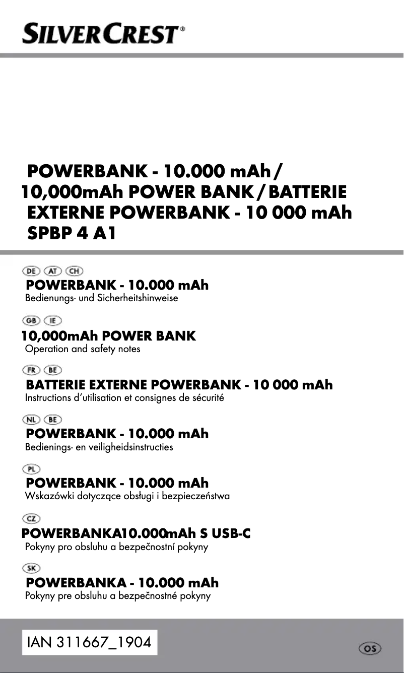 Page 1 de la notice Manuel utilisateur SilverCrest SCP 10000B1