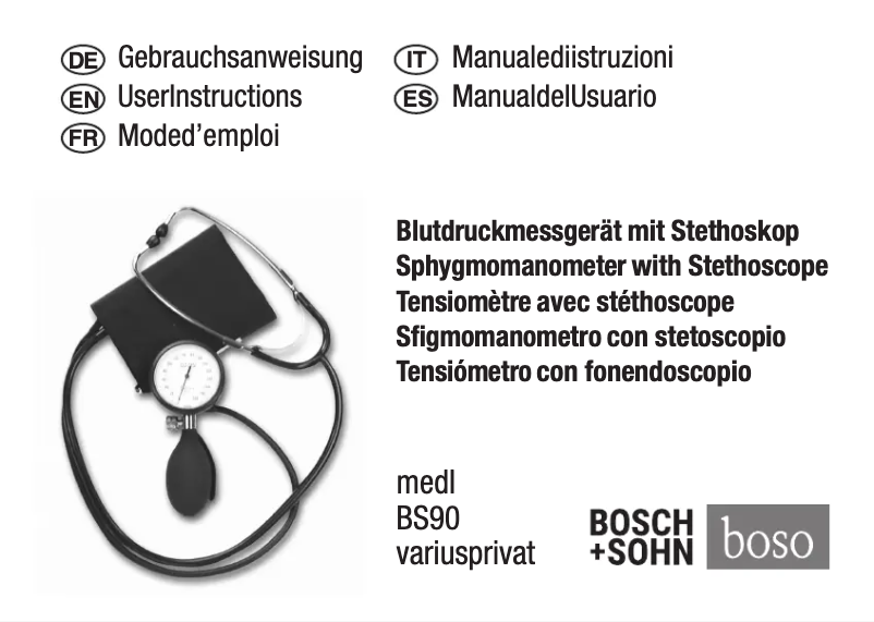 Page n°1 - Manuel utilisateur Boso Varius Privat