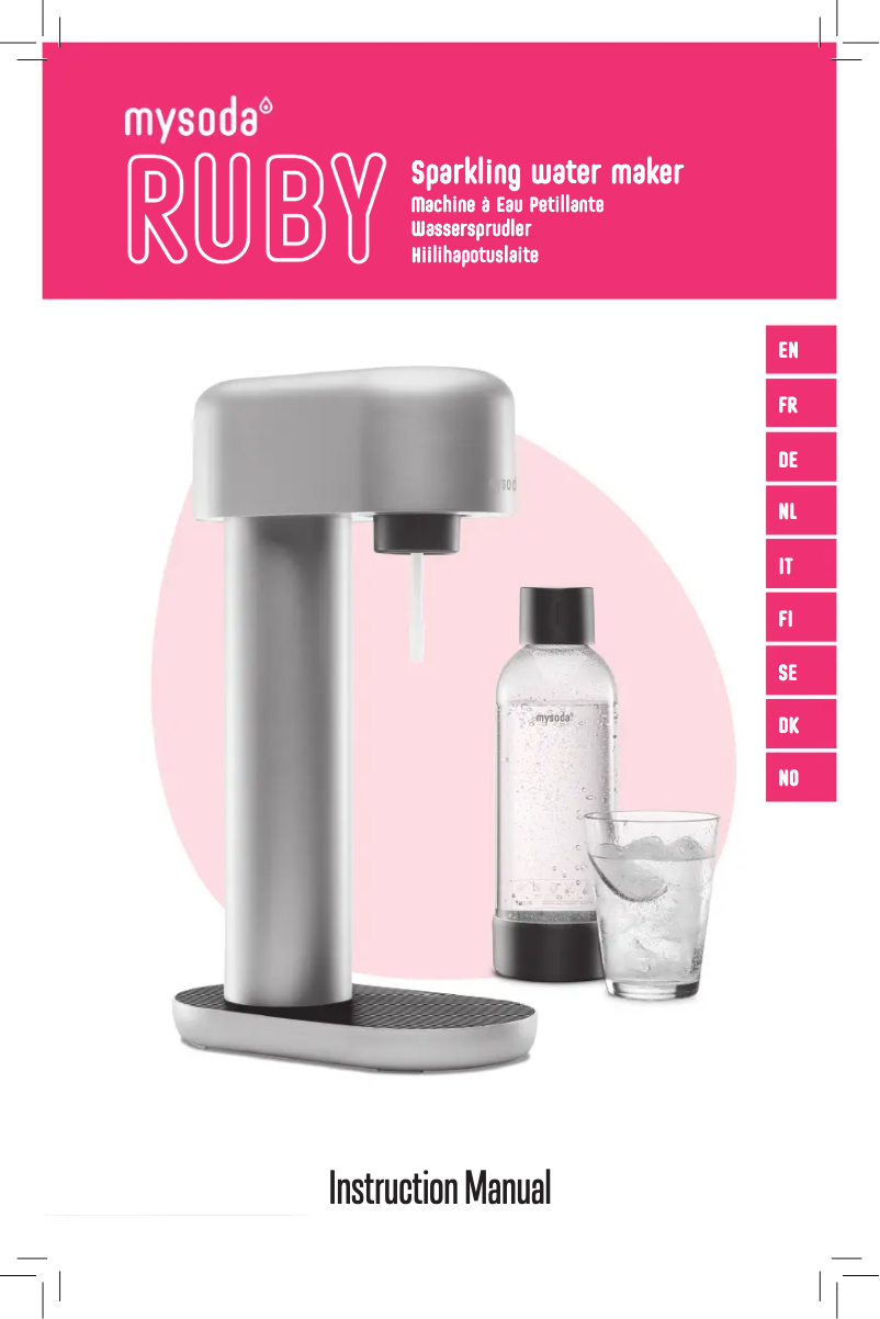 Page 1 of the manual User Manual MySoda Ruby