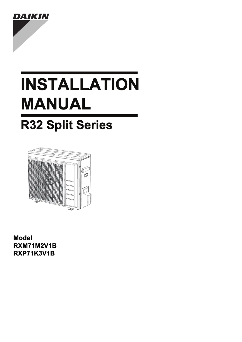 Image de la première page du manuel de l'appareil RXM35M2V1B