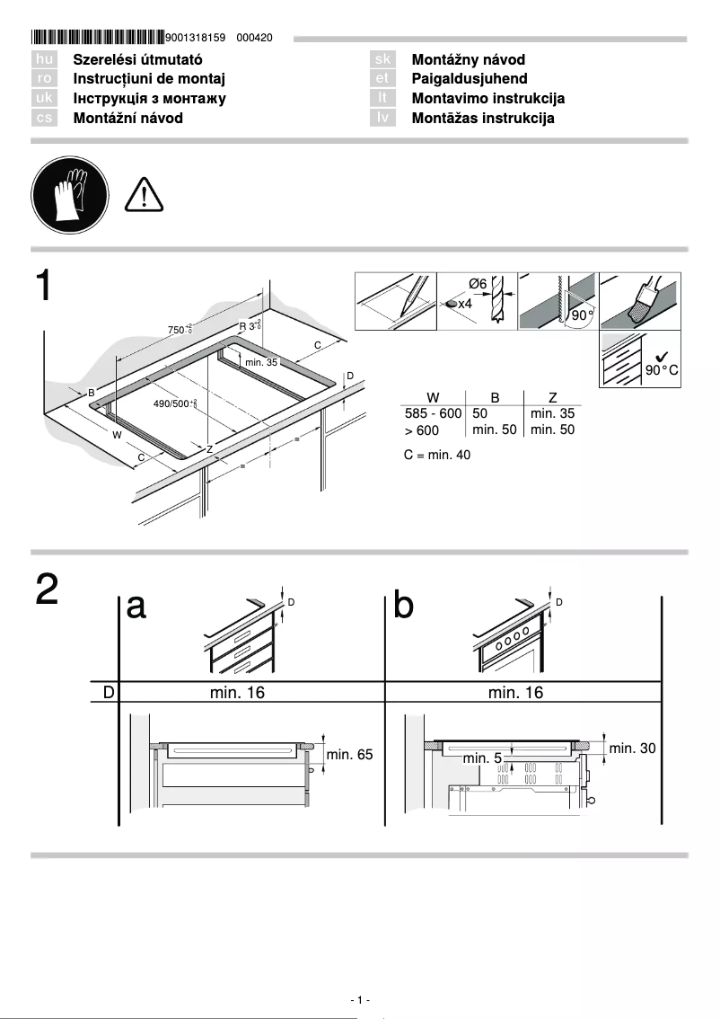 Page n°1 - Guide d'installation Neff T48FD13X2