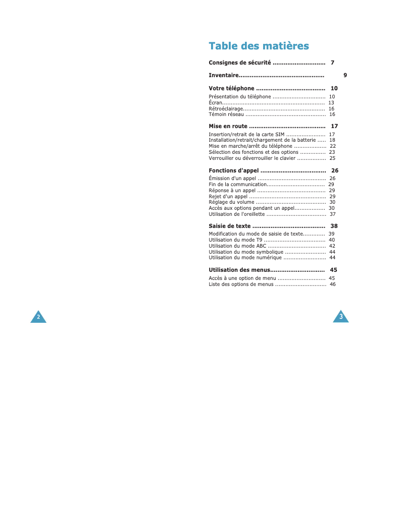 Page n°1 - Manuel utilisateur Samsung SGH-X100