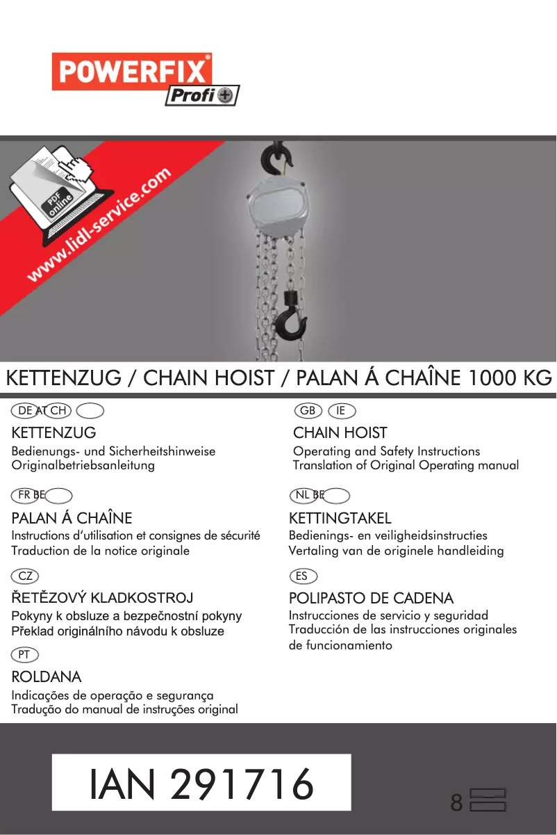 Page n°1 - Manuel utilisateur Powerfix Mecanismo de