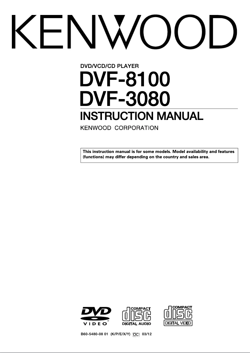 Imagen de la primera página del manual del dispositivo DVF-3080