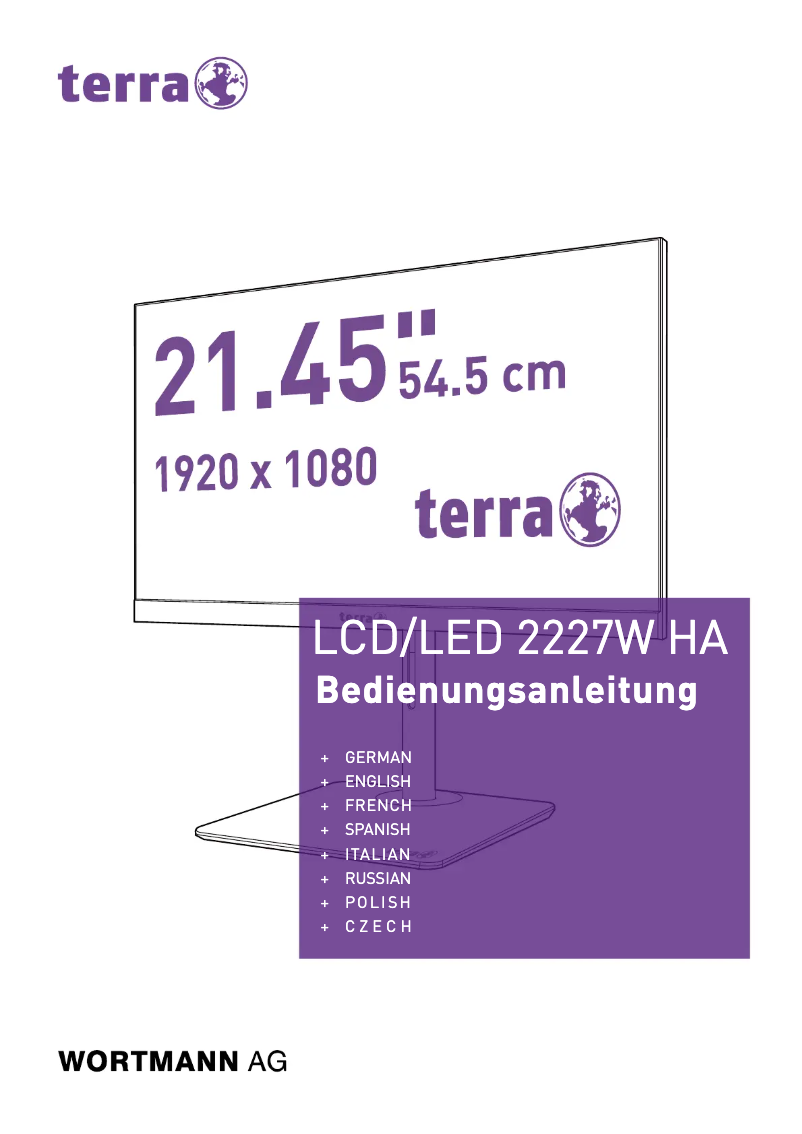 Page n°1 - Manuel utilisateur Wortmann AG Terra LED 2227W HA