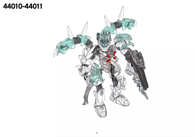 Page 1 de la notice Manuel utilisateur Lego Hero Factory 44010