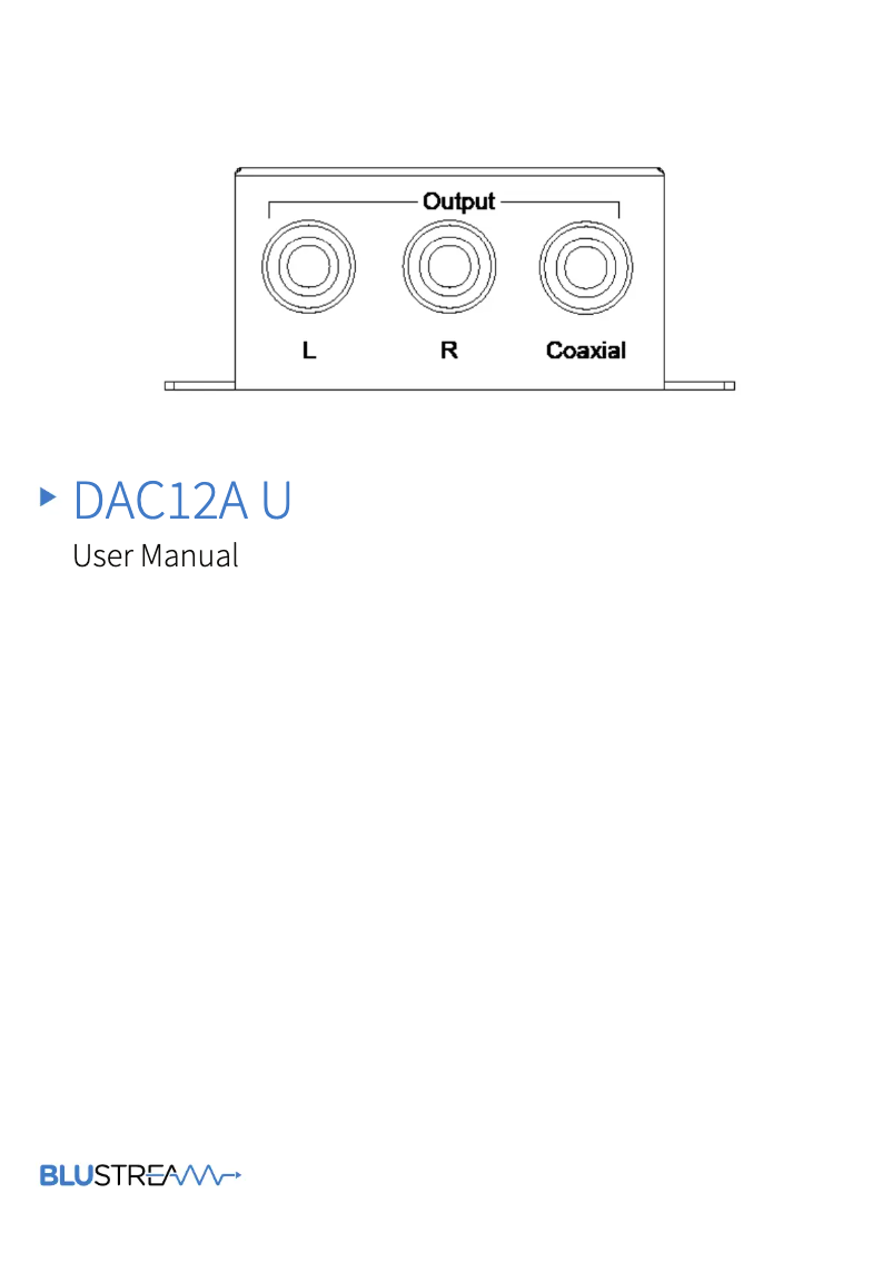 Image de la première page du manuel de l'appareil DAC12AU