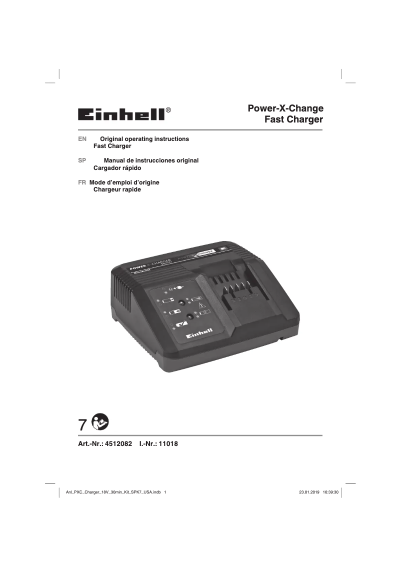 Page n°1 - Manuel utilisateur Einhell Power-X-Change 18V