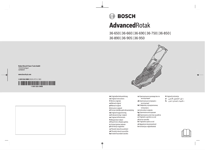 Page n°1 - Manuel utilisateur Bosch AdvancedRotak 36-750