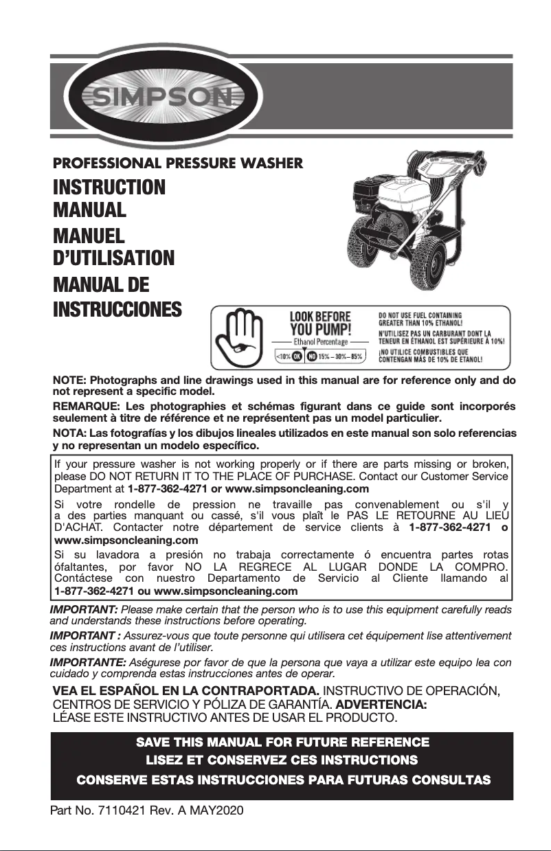 Page n°1 - Manuel utilisateur Simpson PowerShot PS3228