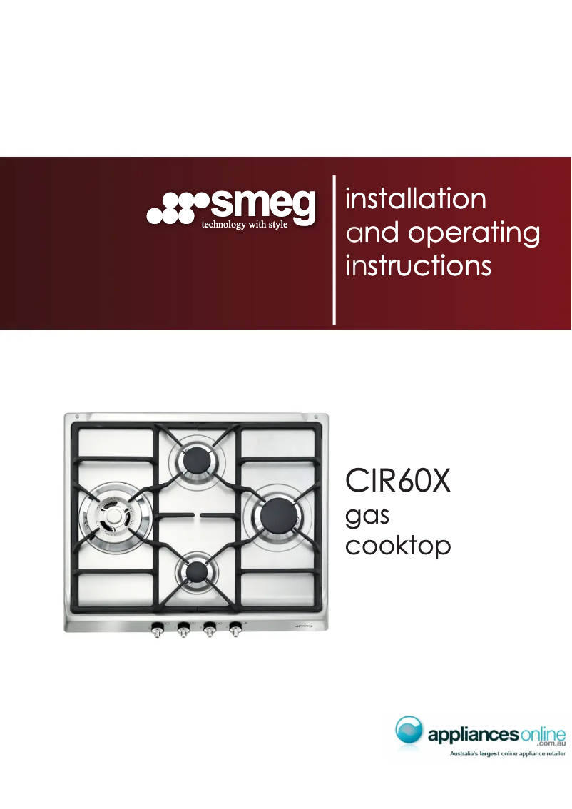 Página 1 del manual Manual de usuario Smeg CIR60X