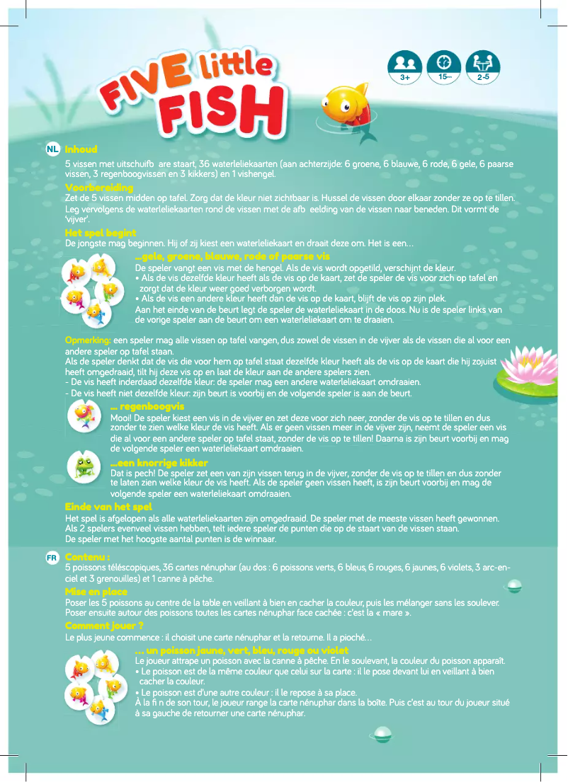 Image de la première page du manuel de l'appareil Five Little Fish