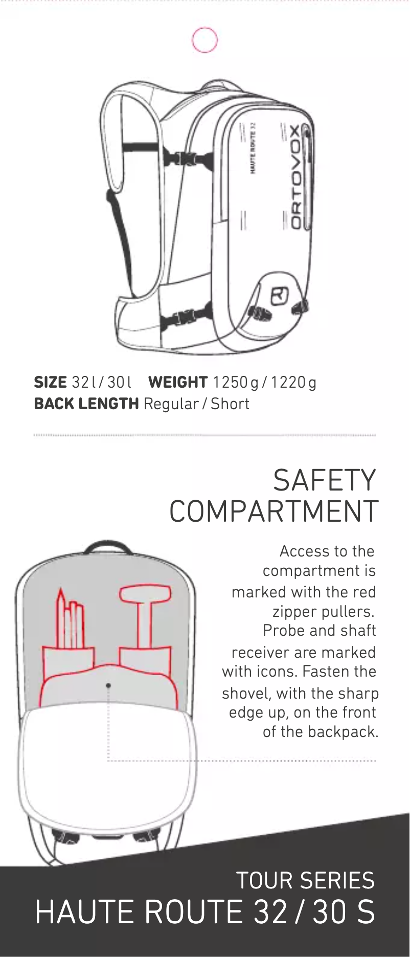 Page n°1 - Manuel utilisateur Ortovox Haute Route 30 S