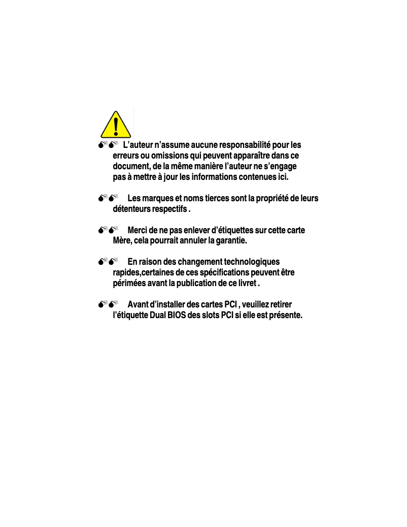 Page 1 de la notice Manuel utilisateur Gigabyte GA-7VTXH+