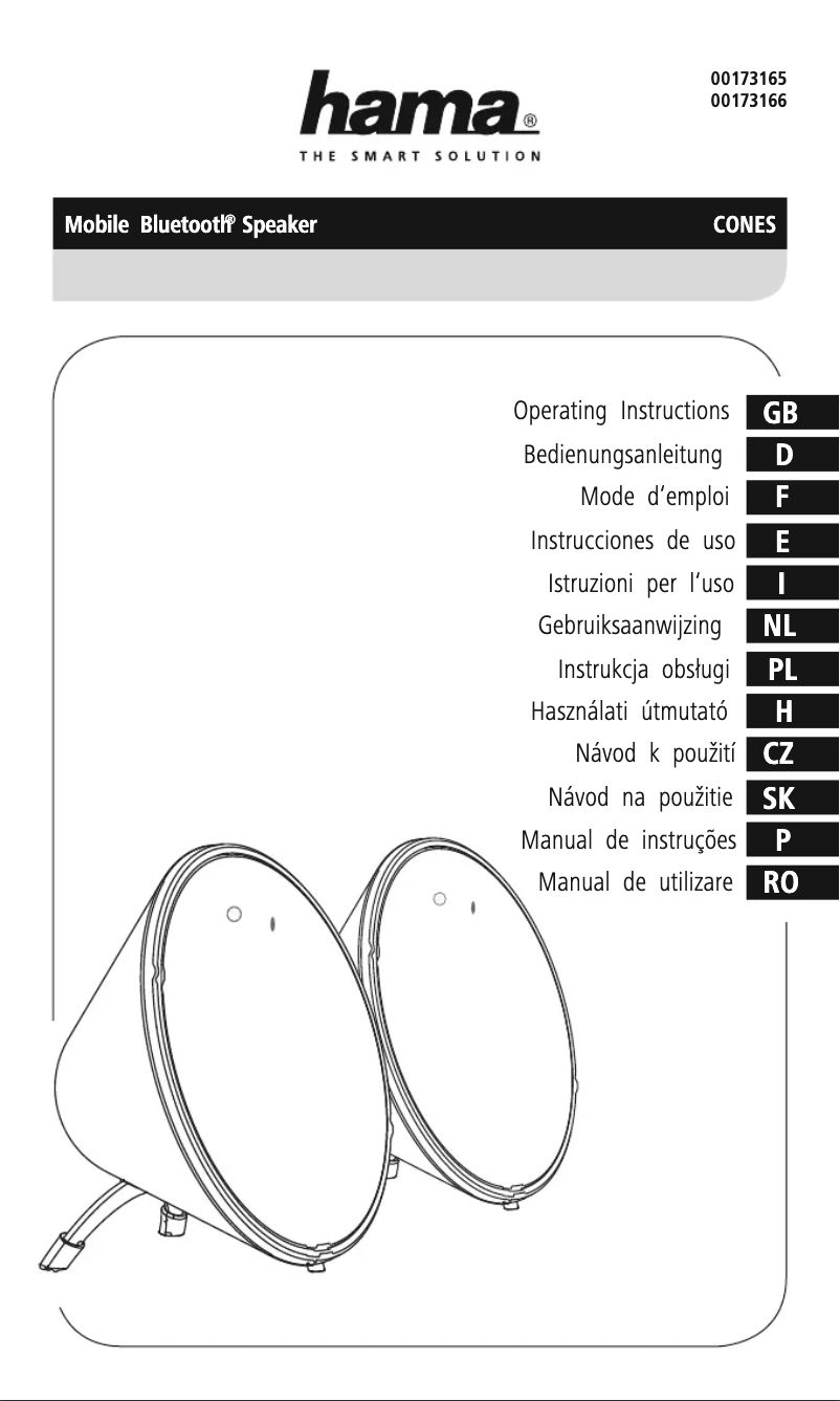 First page image of the manual for Cones