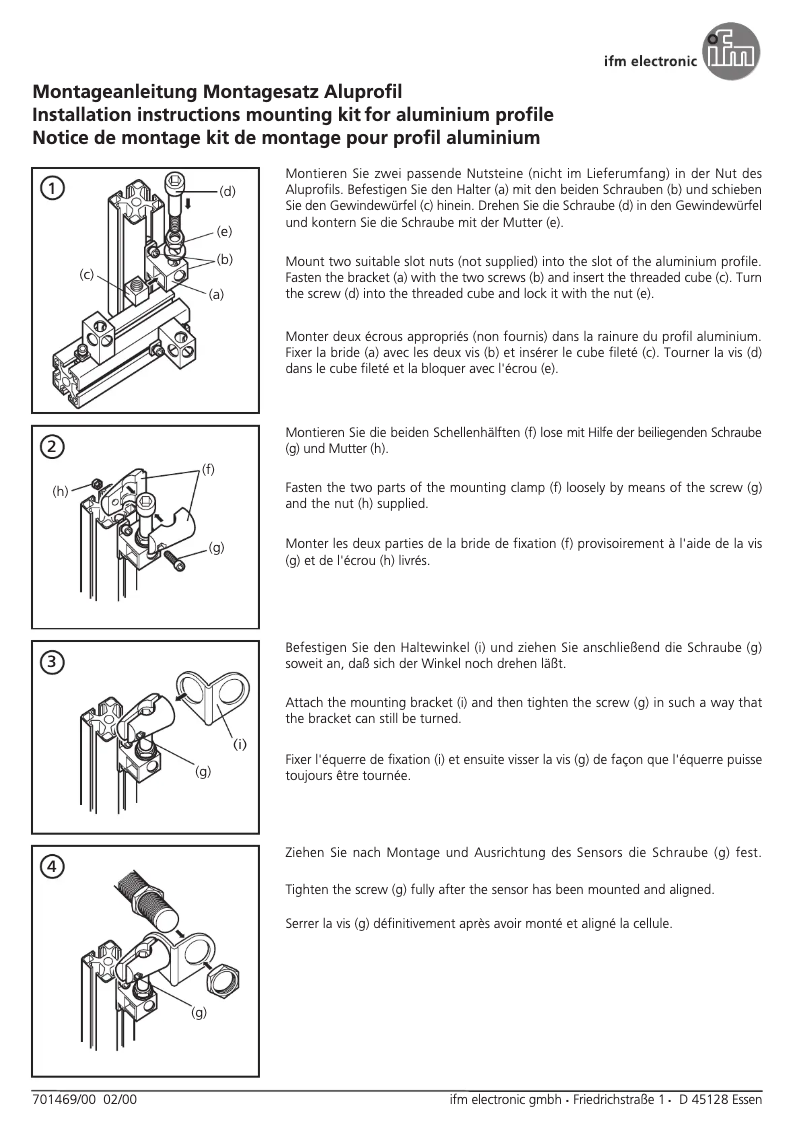Page 1 de la notice Manuel utilisateur IFM E20867