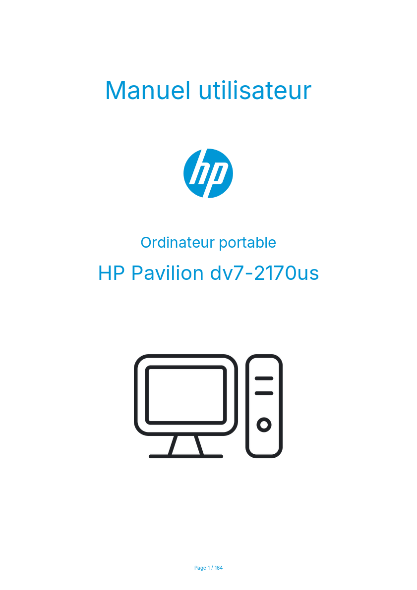 Page n°1 - Manuel utilisateur HP Pavilion dv7-2170us