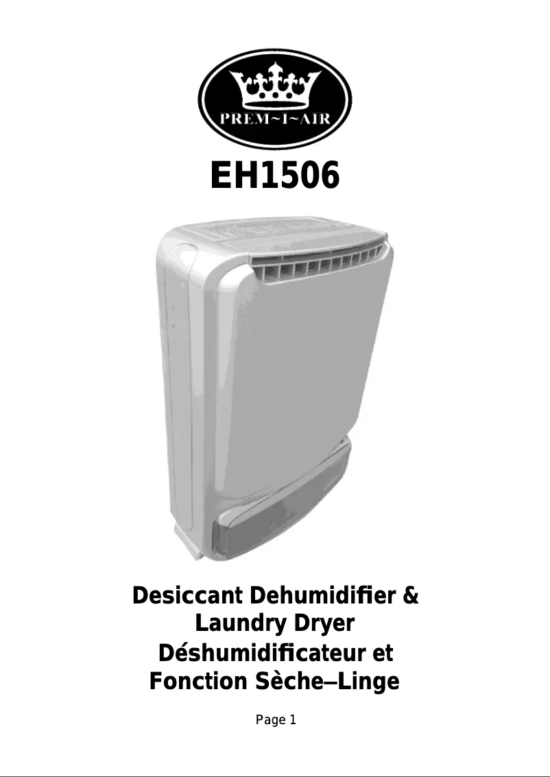 Image de la première page du manuel de l'appareil EH1506