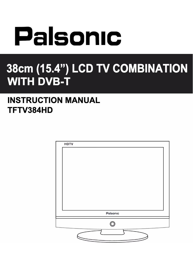 Page 1 de la notice Manuel utilisateur Palsonic TFTV384HD