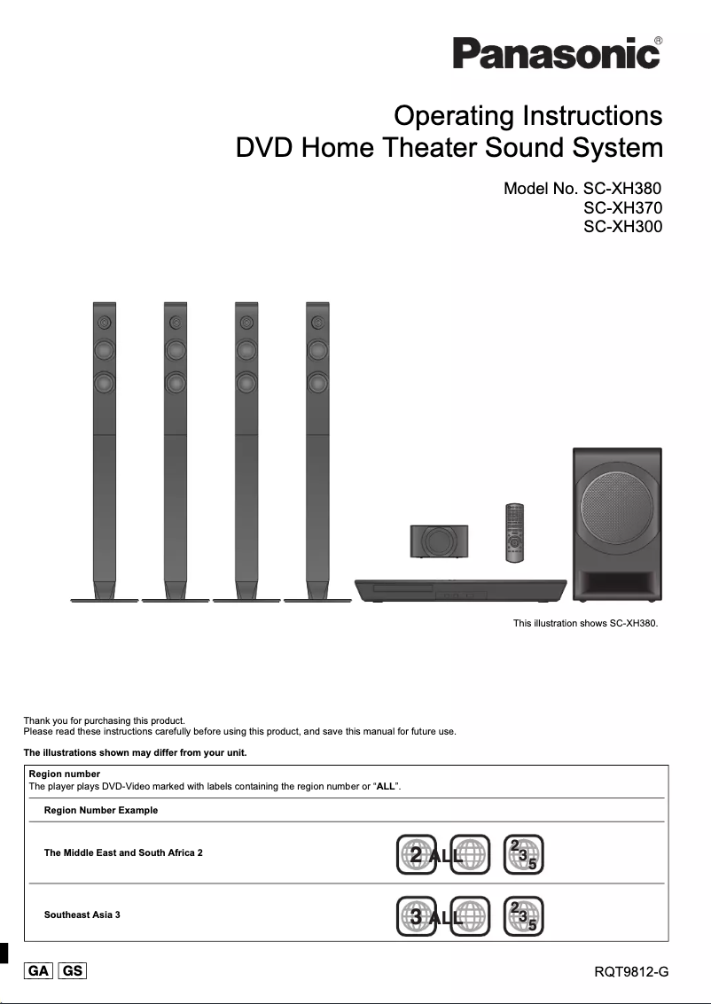 Imagen de la primera página del manual del dispositivo SC-XH380