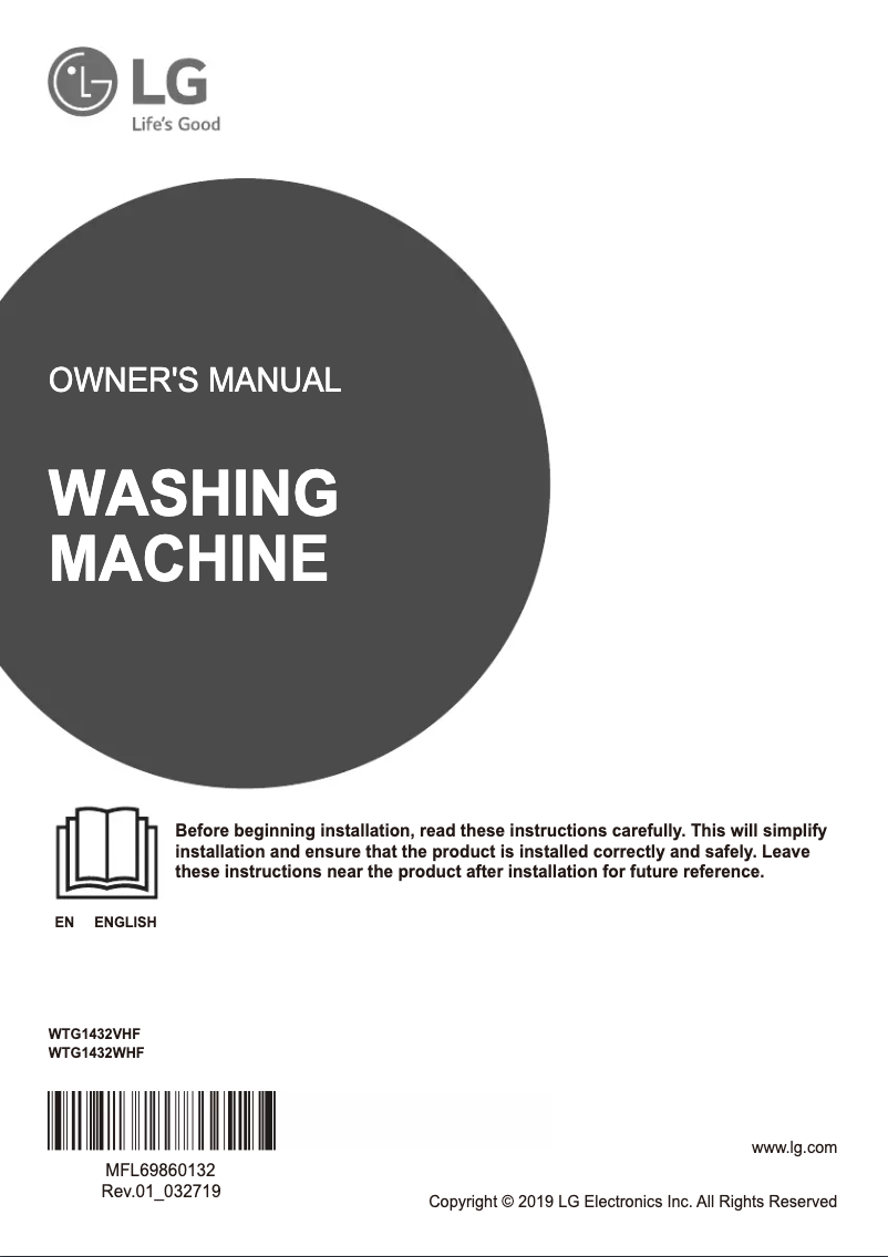 Image de la première page du manuel de l'appareil WTG1432VHF