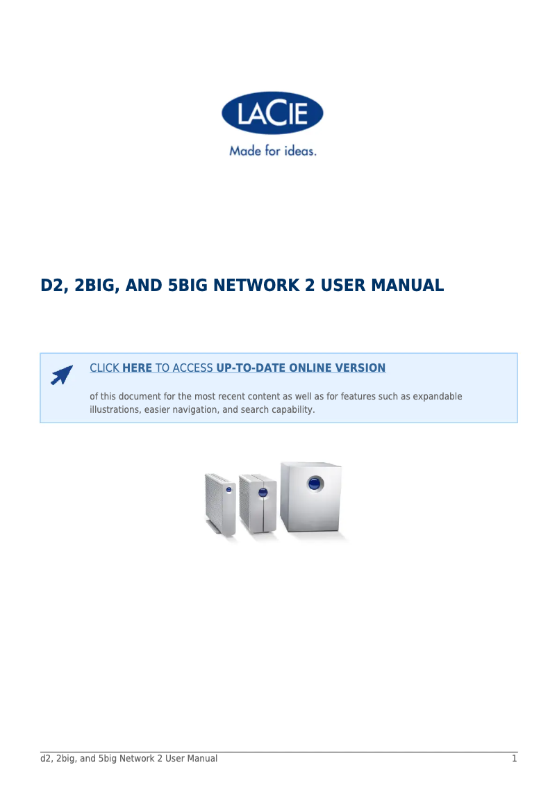 Imagen de la primera página del manual del dispositivo d2 Network 2