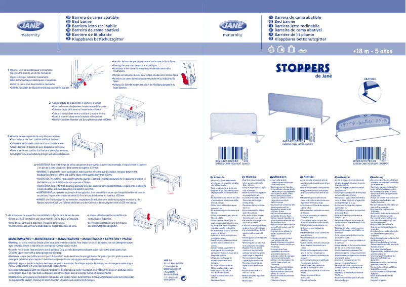 Página 1 del manual Manual de usuario Jane Bed Rail Basic
