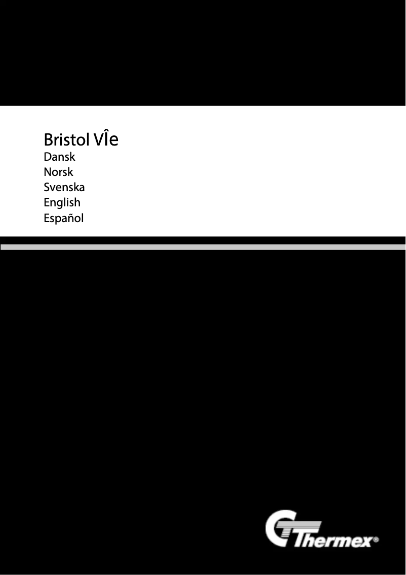 Page n°1 - Manuel utilisateur Thermex Bristol V