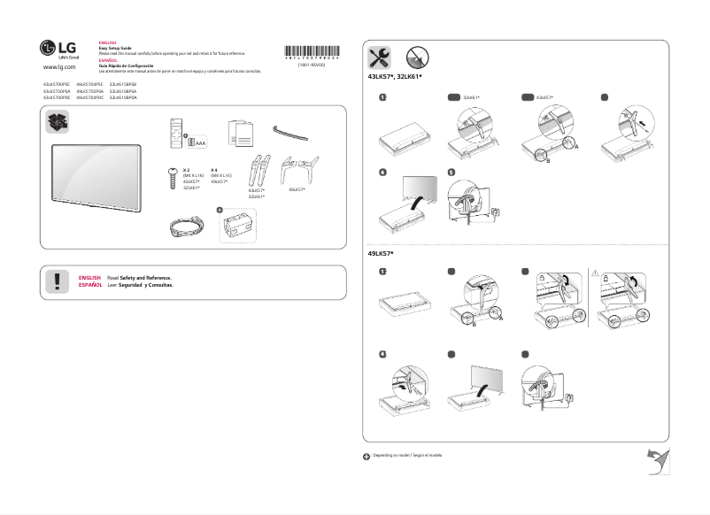 Page n°1 - Manuel utilisateur LG 49LK5700PSC