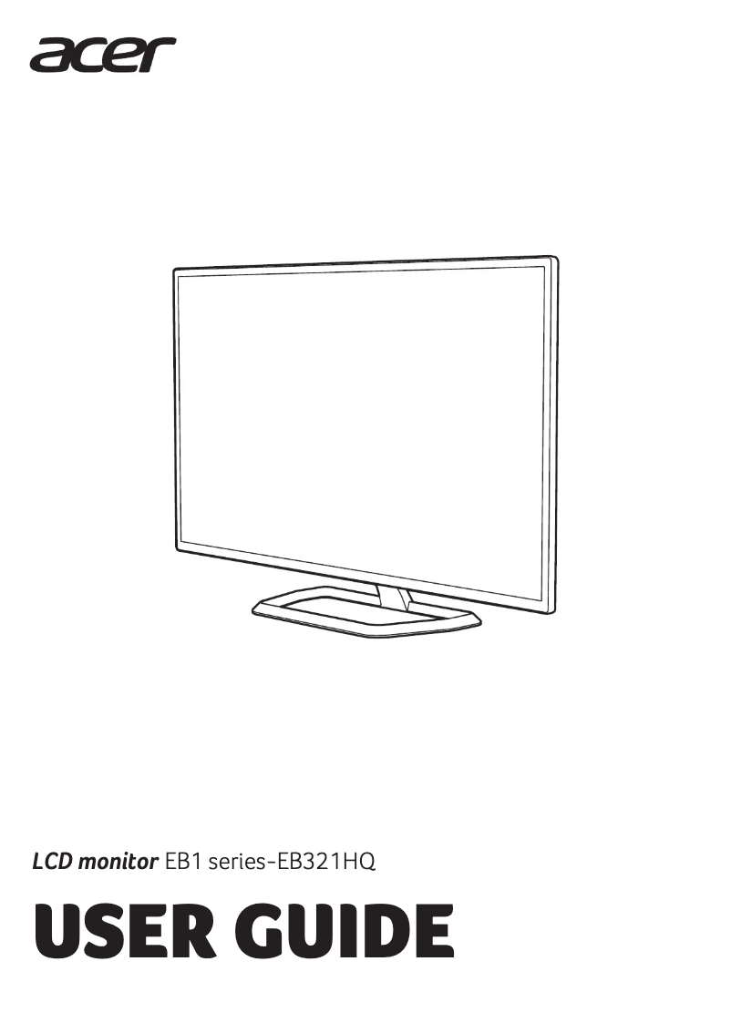 Página 1 del manual Guía de inicio rápido Acer EB321HQA