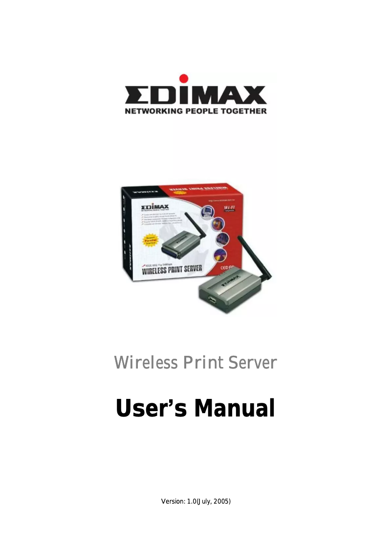 Page 1 de la notice Mode d'emploi Edimax PS-1206PWg
