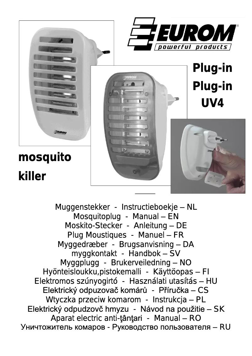 Page n°1 - Manuel utilisateur Eurom Fly Away Plug-in