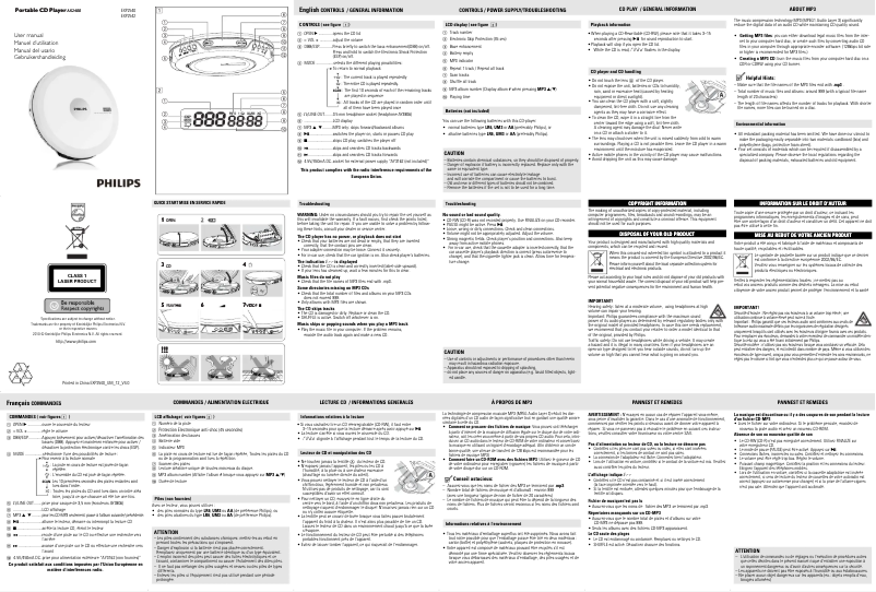 Page 1 de la notice Manuel utilisateur Philips EXP2540
