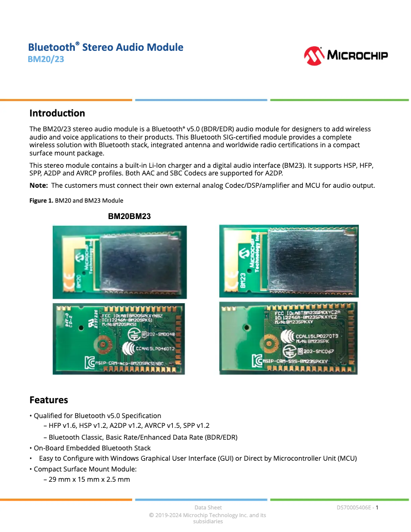 Imagen de la primera página del manual del dispositivo BM20