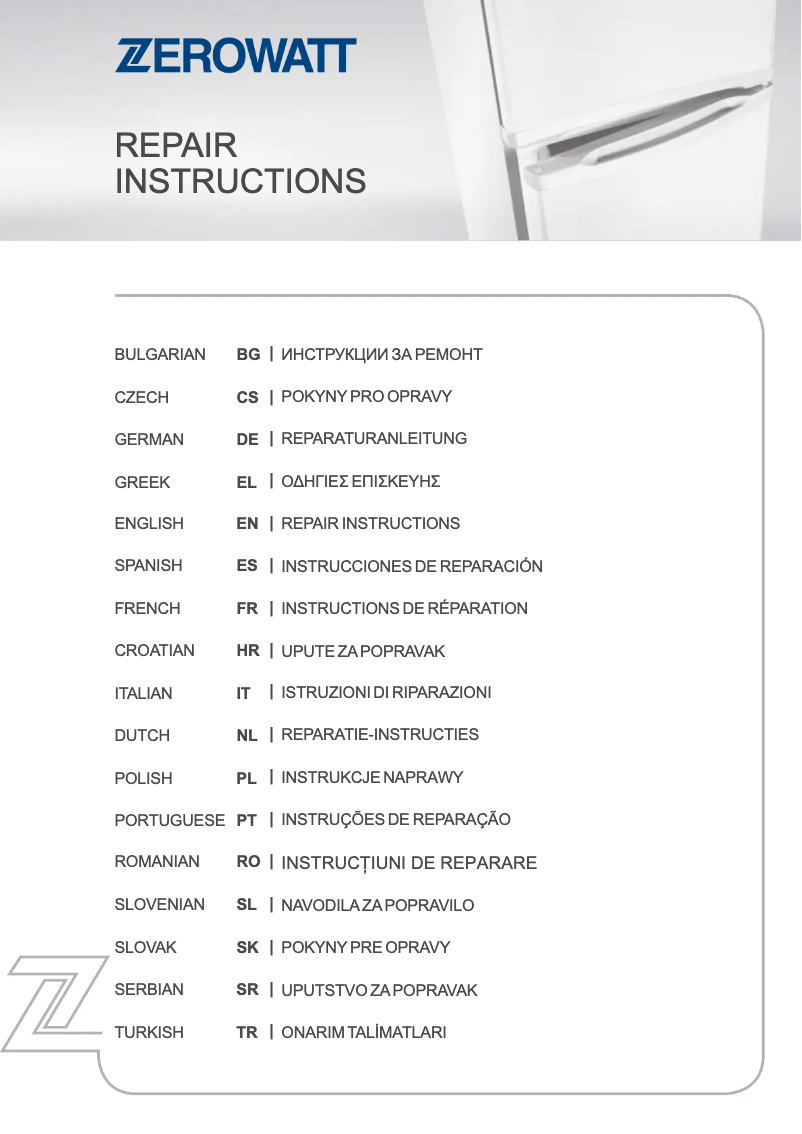 Page 1 de la notice Manuel utilisateur Zerowatt ZMCH 200