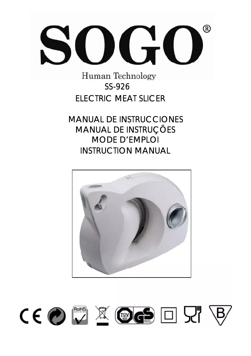 Page n°1 - Manuel utilisateur Sogo FIAMB-926