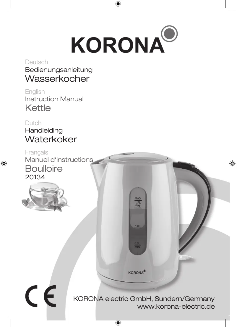 Page n°1 - Manuel utilisateur Korona 20134