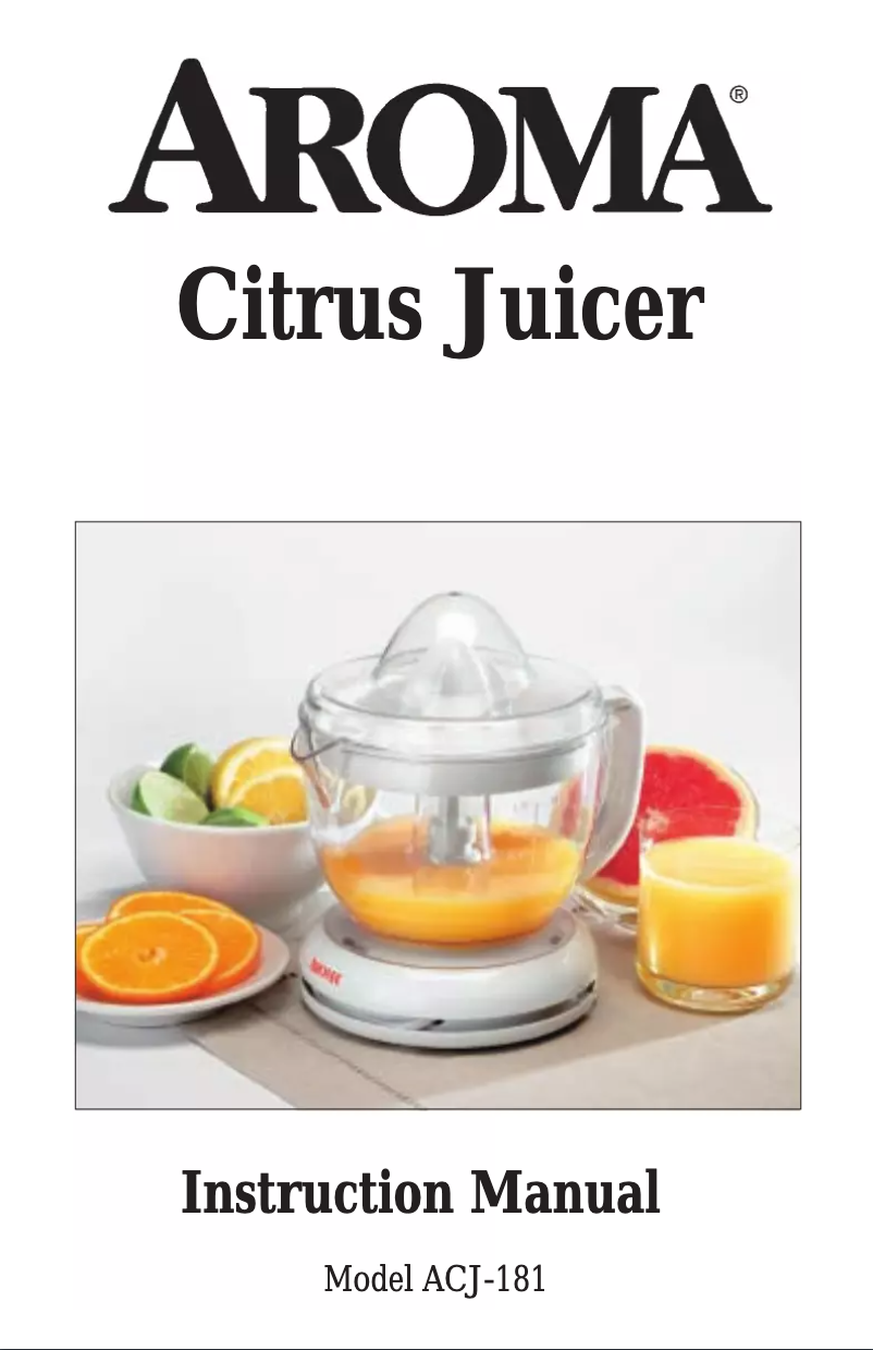 Page 1 de la notice Manuel utilisateur Aroma ACJ-181