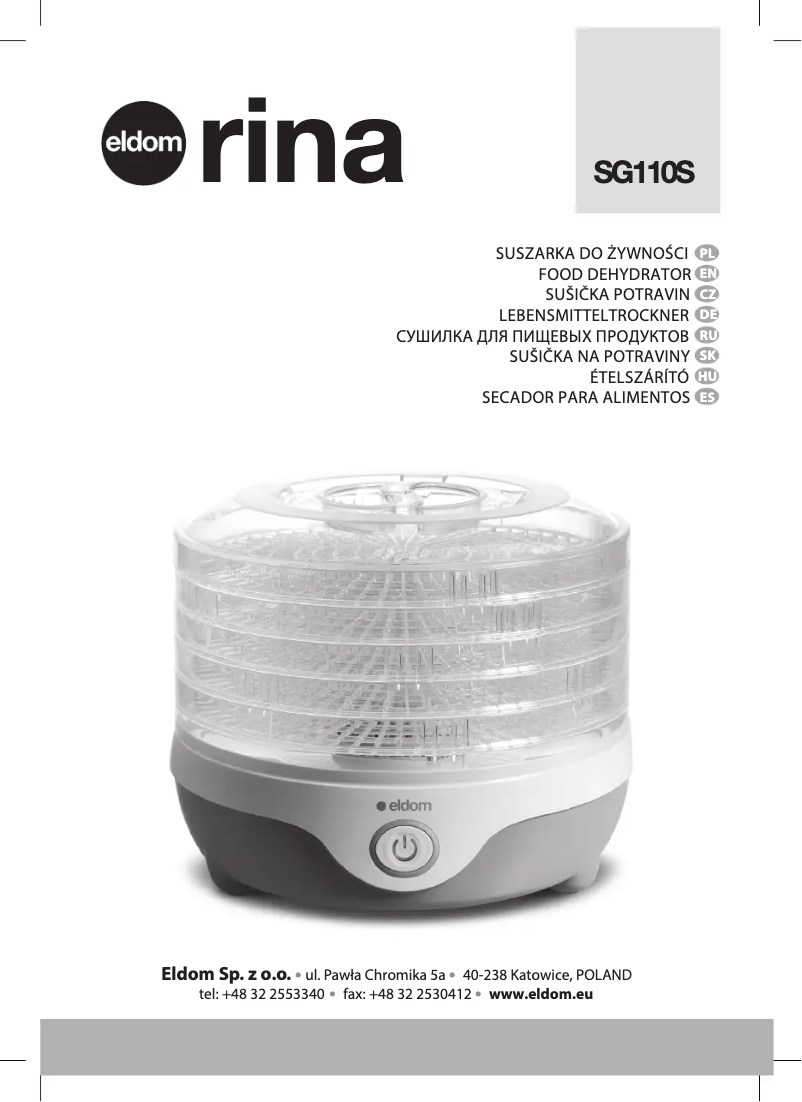 Page 1 de la notice Manuel utilisateur Eldom Rina SG110S