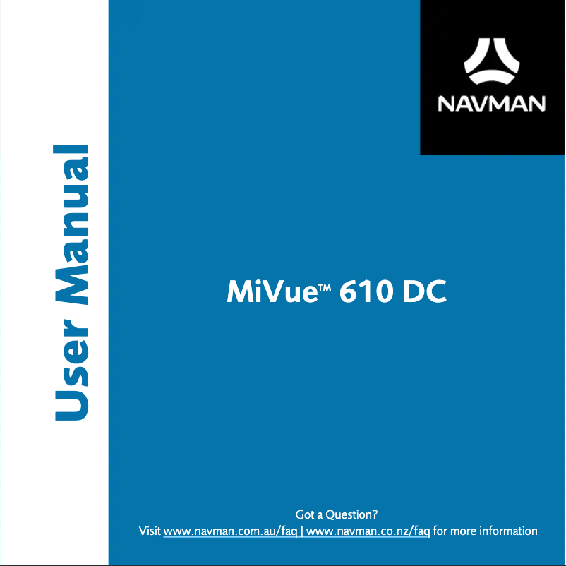 Image de la première page du manuel de l'appareil MiVue 610 DC