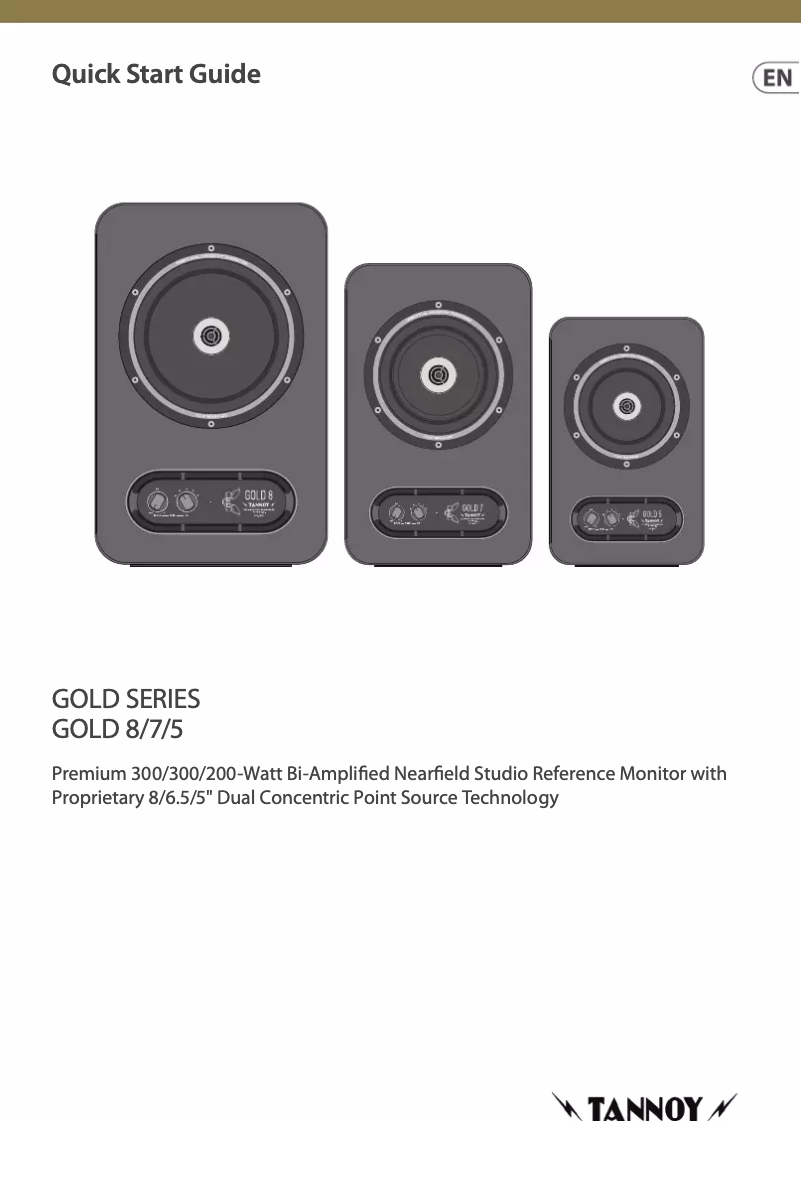 Page n°1 - Manuel utilisateur Tannoy Gold 5