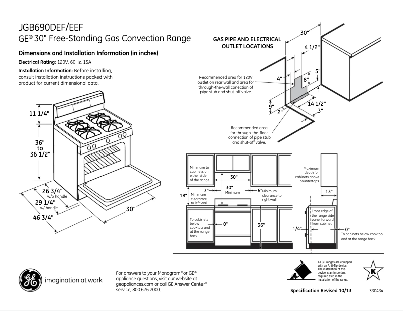Image de la première page du manuel de l'appareil JGB690EEFES