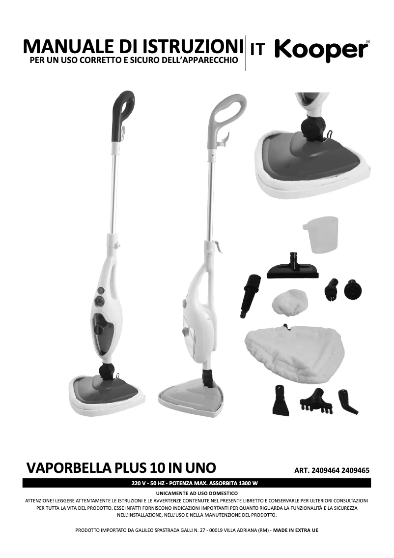 Page 1 de la notice Manuel utilisateur Kooper 2409465