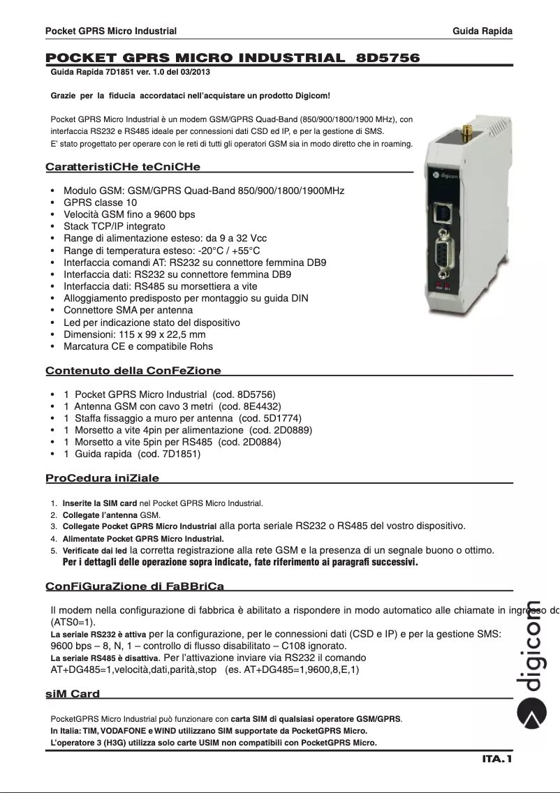 Imagen de la primera página del manual del dispositivo 8D5756