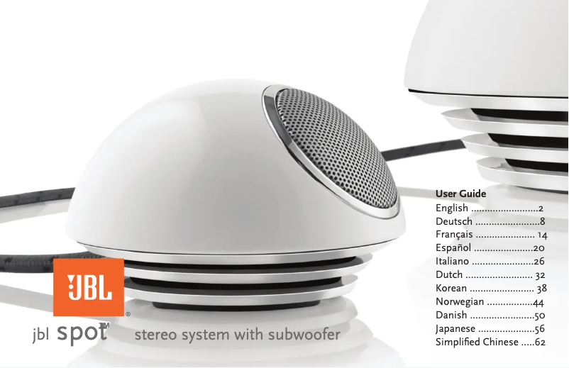 Page 1 de la notice Manuel utilisateur JBL Spot