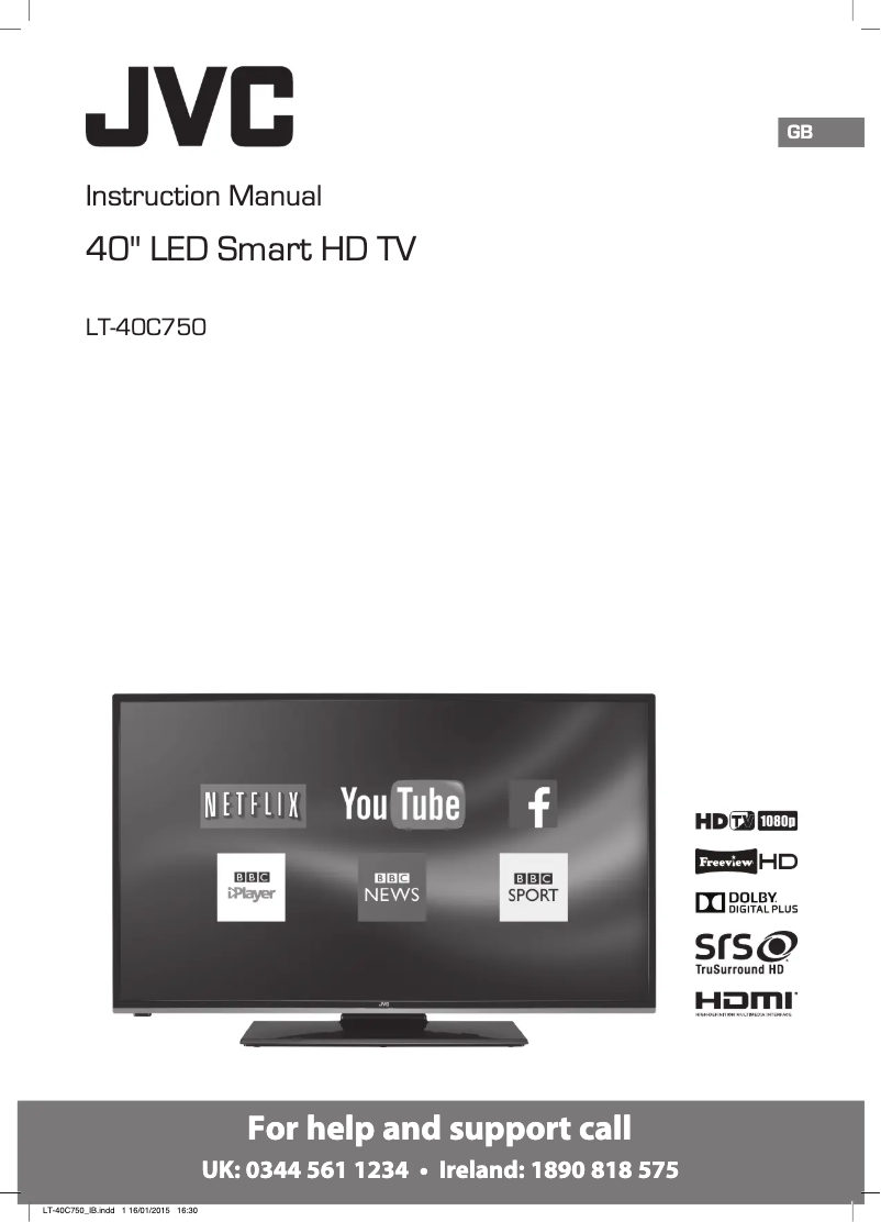 Page 1 de la notice Manuel utilisateur JVC LT-40C750